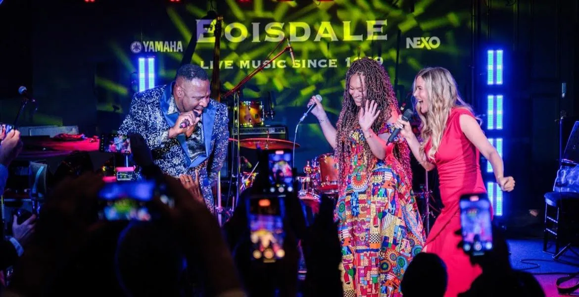 Musicians presenting on stage